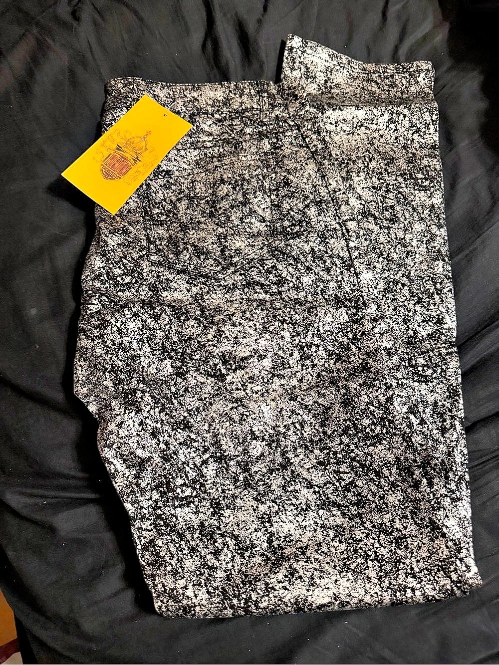 Emperial Abstract Skinny Jeans in Black & Silver Size 9 NWT